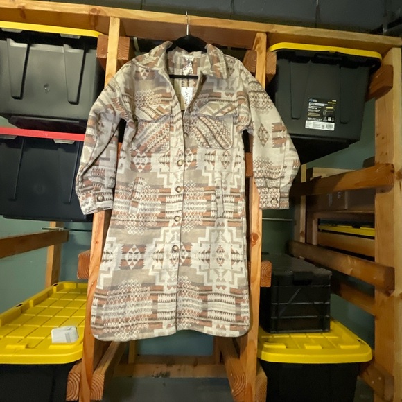 New In Long Aztec Jacket - Picture 2 of 6